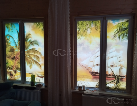 Портфолио Ролл шторы на пластиковые окна