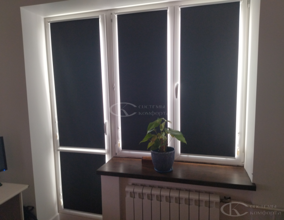 Портфолио свободновисящие рулонные шторы