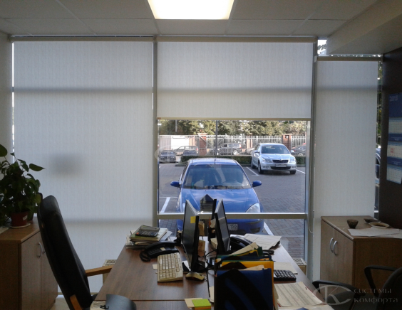 Портфолио свободновисящие рулонные шторы